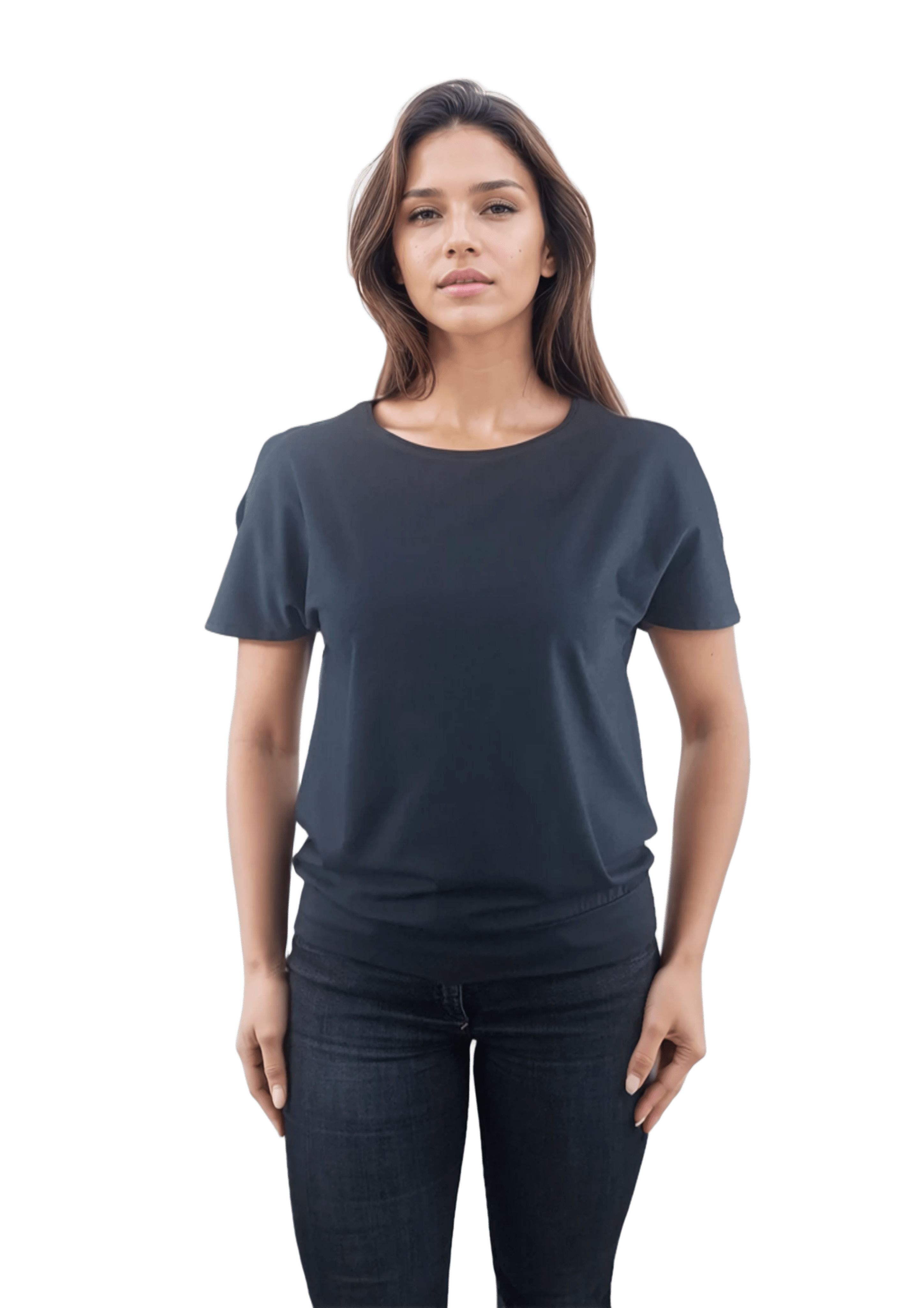 Blusa de mujer - camiseta de manga corta con cuello redondo