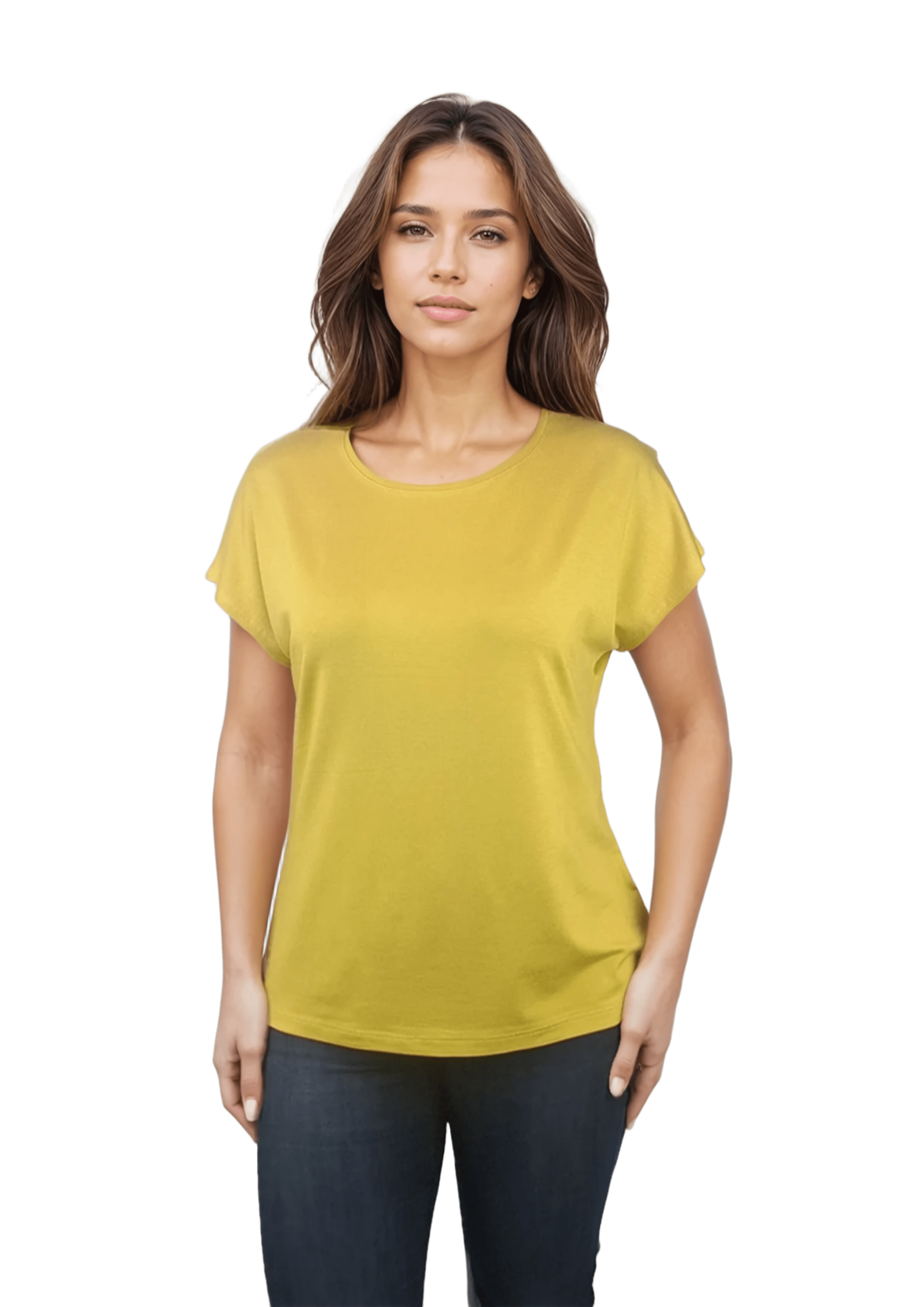 Blusa de mujer - camiseta de manga corta con cuello redondo